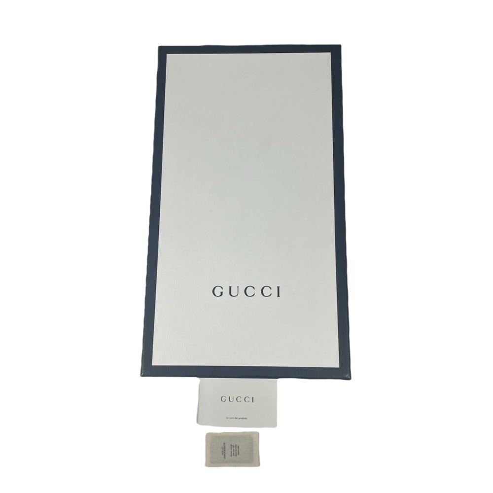Gucci Shoebox Gift Storage Box Cream with Black Logo Booklet 14.25 x 8.25 x 5.25